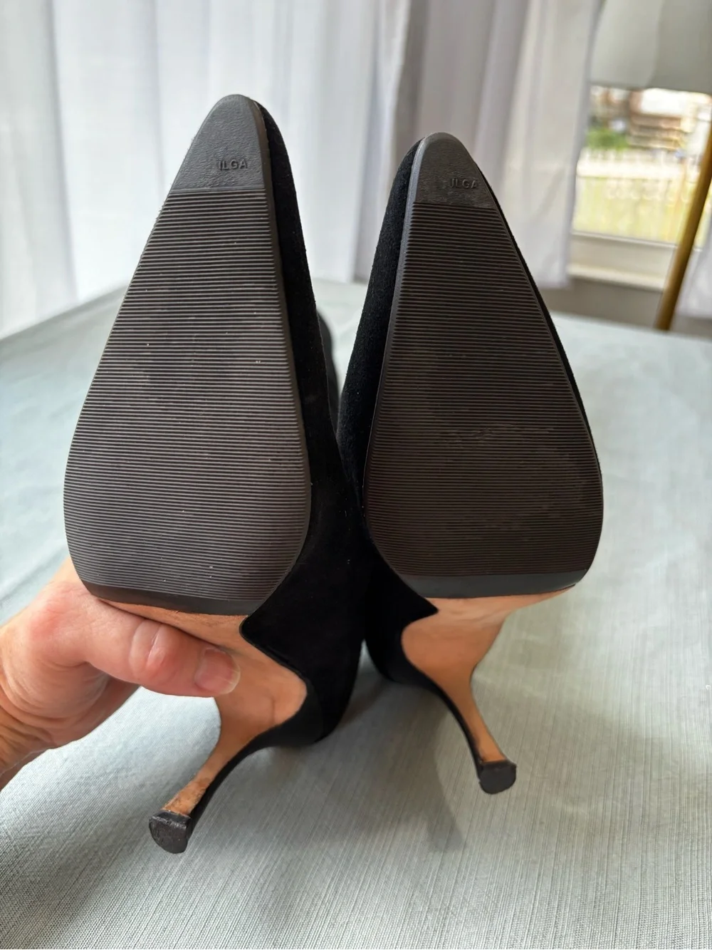 Manolo Blahnik Black Stretch-Suede Over-the-Knee Stiletto Boots Pamfilo 90